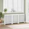 vidaXL Panele grzejnikowe białe 205x21,5x83,5 cm materiał Podgląd zdjęcia produktu 2