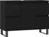 vidaXL Badschrank Schwarz 80x33x60 cm Holzwerkstoff Produktbild-Vorschau 1