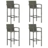 vidaXL 5-tlg. Gartenbar-Set Grau Produktbild-Vorschau 5
