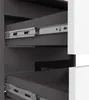 Close-up view of drawer slides and the interior of a cabinet. Produktbild-Vorschau