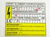 A label with electrical information and warnings. Podgląd zdjęcia produktu