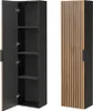 Badezimmer Hochschrank XANTEN-56 in anthrazit mit Eiche Nb. Produktbild-Vorschau 2