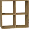 Schreibtisch mit Regal ELBE – Eiche Artisan Produktbild-Vorschau 4