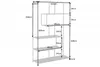 Industrial Bücherregal SLIM LINE 185cm Esche schwarz sechs Produktbild-Vorschau 7