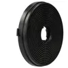 A black circular charcoal filter for a range hood, isolated on a white background. Produktbild-Vorschau