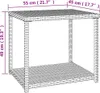 Bočný stolík čierny 55x45x49 cm polyratan Náhľad obrázku produktu 7