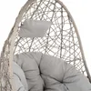 Close-up view of a hanging chair with cushions. Náhled obrázku produktu