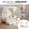 Homestyle4u dětská postel bílá 90x200cm domácí postel Náhled obrázku produktu 3