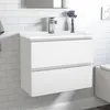 Badezimmermöbel 60cm KANY hochglanz Weiß Badmöbel set,Dünn Produktbild-Vorschau 1