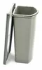 A gray trash can with its lid open, shown against a white background. Produktbild-Vorschau