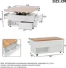 Merax 100x50x52cm Höhenverstellbarer Couchtisch mit 4 Produktbild-Vorschau 7