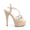 DELIGHT-613 Damen Sandale von Pleaser, Beige  , EU 39, US 9 Produktbild-Vorschau 5