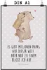 Mr. & Mrs. Panda Bild Papa Bär DIN A1 - Grau Pastell - Produktbild-Vorschau 1