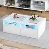Merax Couchtisch mit LED und Glasplatte, Wohnzimmertisch Produktbild-Vorschau 5