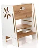Kids Helper Doppel Lernturm Weiß Eiche Montessori Produktbild-Vorschau 3