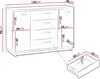 Cassettiera combinata DELAWARE – rovere artisan / nero Anteprima dell’immagine prodotto 3