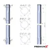 PremiumX Antennenmast 2m Ø 48mm Stahl SAT Steckmast Produktbild-Vorschau 5