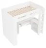 Lit superposé 90x200 cm avec bureau, étagères ouvertes, 1 Voir les images du produit 12