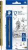 STAEDTLER Noris 183-HB Bleistifte HB schwarz/gelb 12 St. Produktbild-Vorschau 5