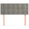 Kopfteil Hellgrau 100x5x78/88 cm Samt , Kopfteile Design Produktbild-Vorschau 3