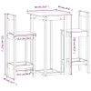 A line drawing diagram of a bar set with dimensions indicated by text and lines. Produktbild-Vorschau