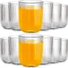 Vilde | Trinkgläser Set - 12 Stück - Geriffeltes Glas - 250 Produktbild-Vorschau 1