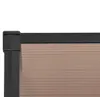 A close-up view of the corner of a door canopy, showing the black frame and the ribbed polycarbonate material. Náhľad obrázku produktu