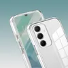 Close-up of two clear phone cases, one partially covering a smartphone screen. Produktbild-Vorschau