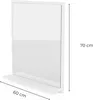 Specchio da Bagno con Mensola Bianco 70x60 cm da Parete Anteprima dell’immagine prodotto 2