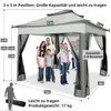 Pawilon 3,3x3,3 m, składany pawilon, namiot ogrodowy z 4 Podgląd zdjęcia produktu 3