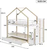 Merax Etagenbett 90x200cm/90x190cm mit Ausziehbett, Produktbild-Vorschau 7