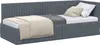 vidaXL Eckbettgestell mit Kopfteil Dunkelgrau 80 cm x 200 Produktbild-Vorschau 1