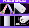 Collage of product details for LED foam sticks. Náhled obrázku produktu