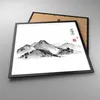 Gerahmtes Poster - Schwarzer Rahmen - Zeichnen Asien Berge Produktbild-Vorschau 3