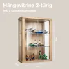 K-Möbel Hängevitrine Glas in Buche (80x60x25 cm) mit 2 Produktbild-Vorschau 2