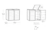 Keter Mülltonnenbox "Hide Away" 720L (3x 240L) Anthrazit - Produktbild-Vorschau 4