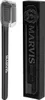 A black Marvis toothbrush and its packaging are displayed against a white background. Anteprima dell’immagine prodotto