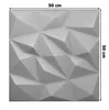 A 3D wall panel with geometric patterns, with dimensions indicated. Produktbild-Vorschau
