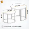 FORTENA Couchtisch Set 2tlg Rund, Marmor Look, mit weißem Produktbild-Vorschau 5