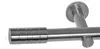 Gardinenstange mit Wandhalterung I Metall Edelstahl Look Produktbild-Vorschau 1