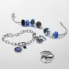 A collection of Pandora jewelry, including charm bracelets and rings, displayed on a white background. Anteprima dell’immagine prodotto