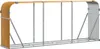 vidaXL Drewniana wiata na drewno opałowe 234x45x100 cm Stal Podgląd zdjęcia produktu 1