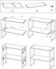 Assembly instructions for a two-tier shelf unit. Anteprima dell’immagine prodotto