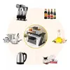 Mikrowellenhalter Küchenregal mit Haken 57*38*38cm Schwarz Produktbild-Vorschau 5