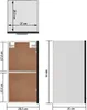 vidaXL Szafka ścienna czarna 29,5x31x60 cm płyta wiórowa Podgląd zdjęcia produktu 8