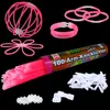 100 Arm Knicklichter Pink, Leuchtstäbe Neon Party Deko, Produktbild-Vorschau 1
