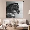 MuchoWow® Wandteppich Wandbehang Pferde - Schwarz - Porträt Produktbild-Vorschau 5