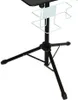 A black tripod stand with a black table top and a white holder. Náhled obrázku produktu