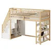 okwish Hochbett 90x200cm mit Rausfallschutz, Etagenbett Produktbild-Vorschau 7