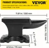 VEVOR Enclume de forge en fonte Enclume simple corne 11kg Voir les images du produit 14